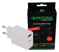 Patona Netzteil USB-C + USB-A 18W