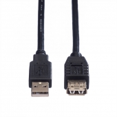 Roline USB 2.0 Kabel, A-A, black (1.8m)