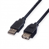 Roline USB 2.0 Kabel, A-A, black (3.0 m)