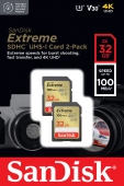 SanDisk Extreme 100MB/s SDHC 32GB 2-Pack