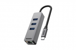 Sitecom USB-C to Ethernet+3x USB Adapter