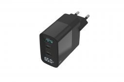 Sitecom 65W GaN Wall Charger LED-Display