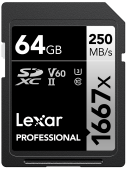 Lexar 1667x UHS-II SDXC 64GB Silver