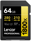 Lexar 1800x UHS-II SDXC 2x64GB Gold