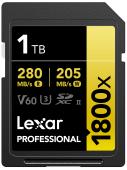 Lexar 1800x UHS-II SDXC 1TB Gold